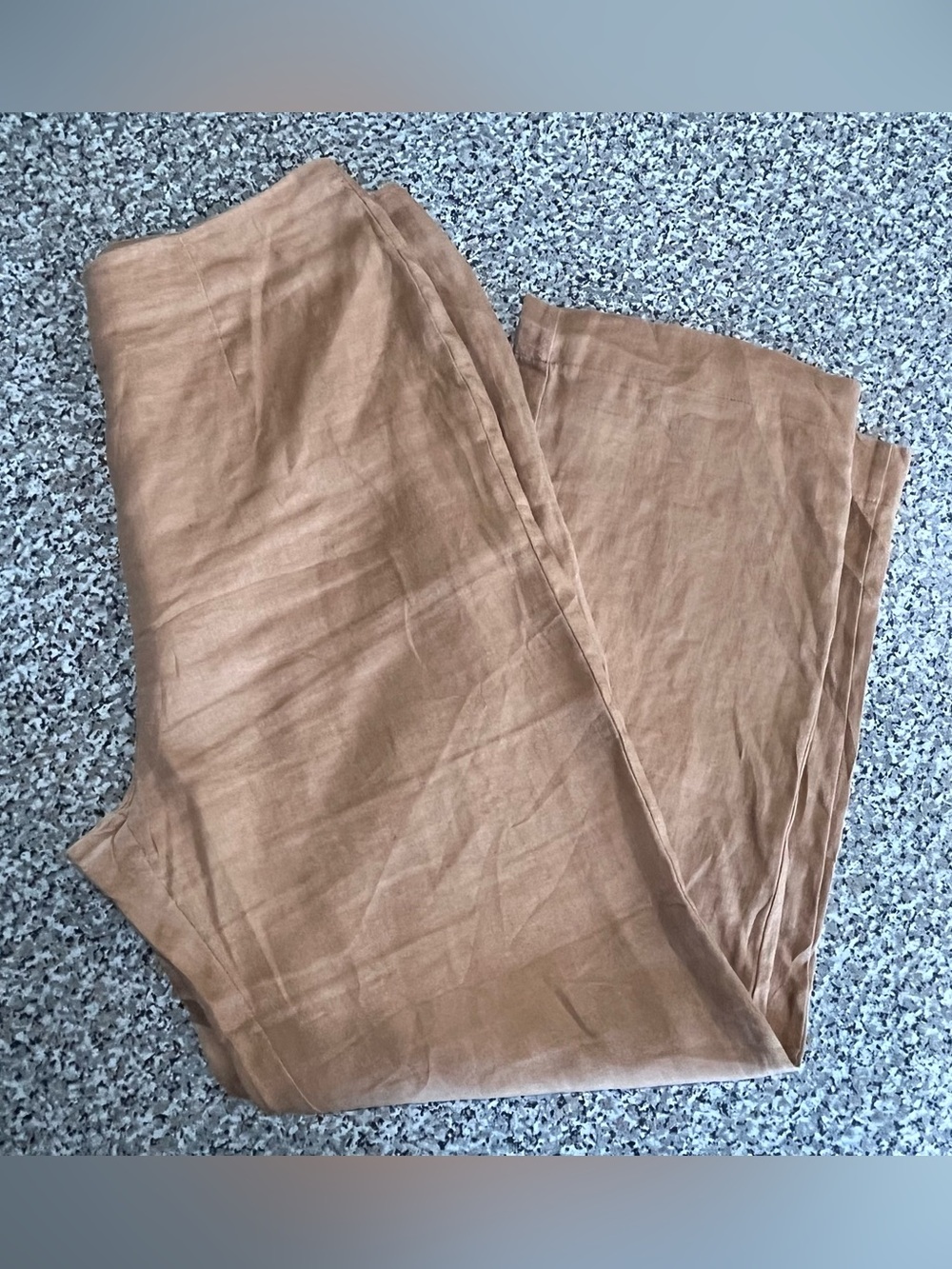Reformation Justin High Rise Linen Pants Trousers Barely Brown Womens 6 - Picture 2 of 9
